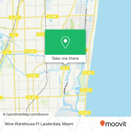 Wine Warehouse-Ft Lauderdale map