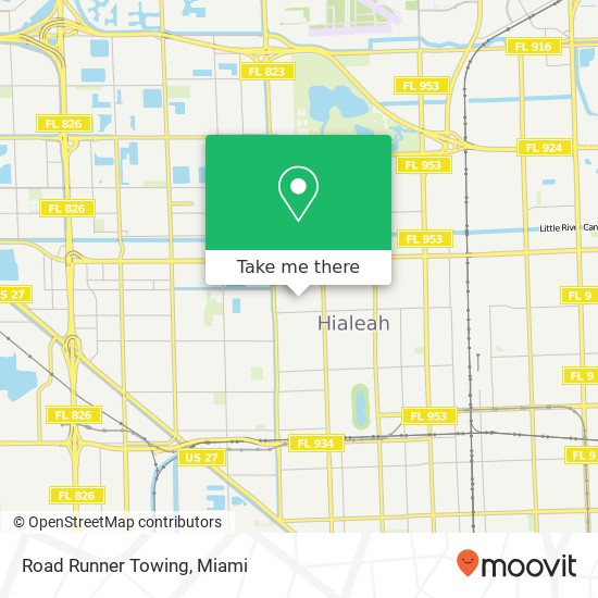Road Runner Towing map