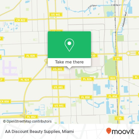 Mapa de AA Discount Beauty Supplies