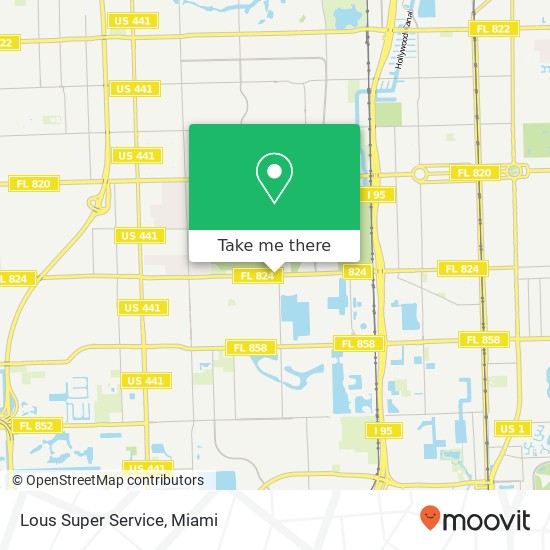 Lous Super Service map