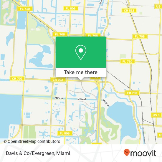 Mapa de Davis & Co/Evergreen