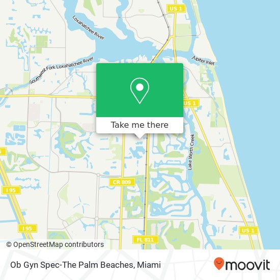 Ob Gyn Spec-The Palm Beaches map