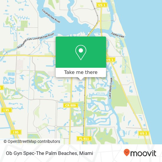 Mapa de Ob Gyn Spec-The Palm Beaches