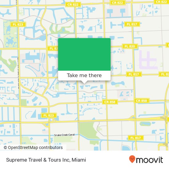 Supreme Travel & Tours Inc map