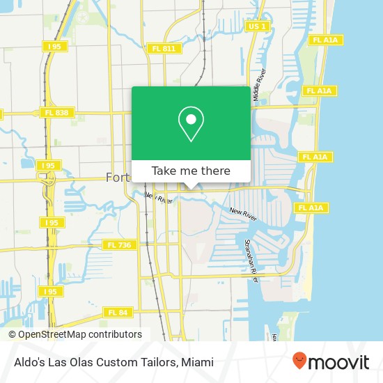 Aldo's Las Olas Custom Tailors map