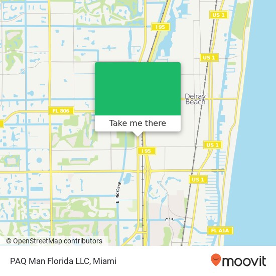 Mapa de PAQ Man Florida LLC