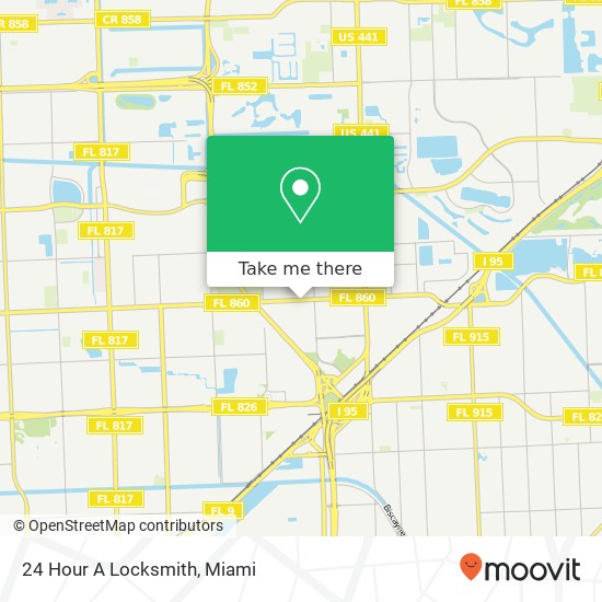 24 Hour A Locksmith map