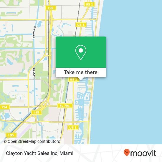 Clayton Yacht Sales Inc map