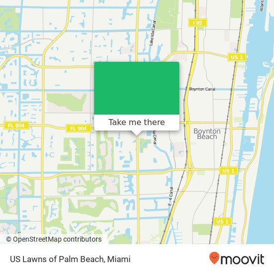 US Lawns of Palm Beach map