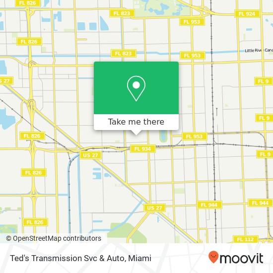 Ted's Transmission Svc & Auto map