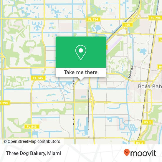 Mapa de Three Dog Bakery