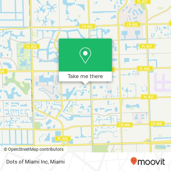 Dots of Miami Inc map