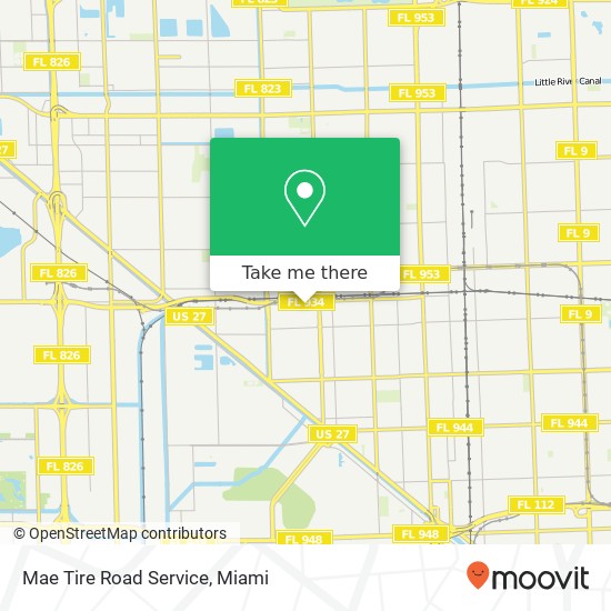 Mae Tire Road Service map