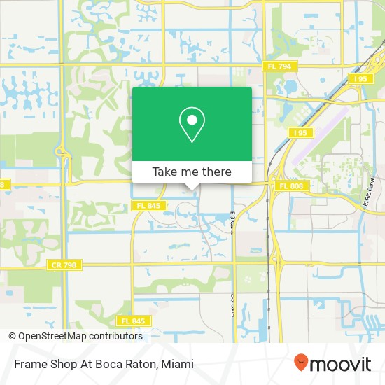 Frame Shop At Boca Raton map