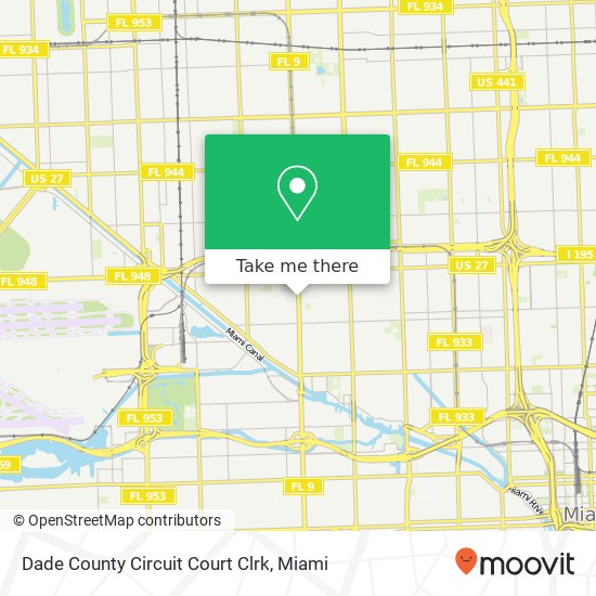 Dade County Circuit Court Clrk map