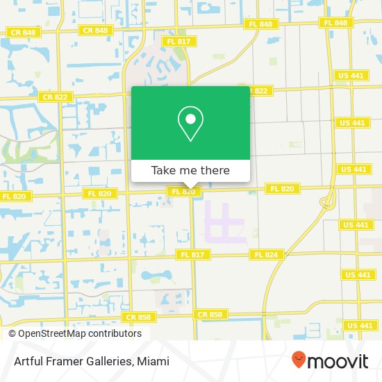 Artful Framer Galleries map