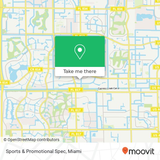 Sports & Promotional Spec map