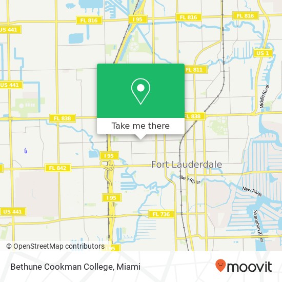 Bethune Cookman College map