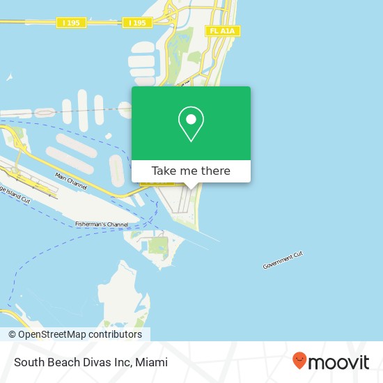 Mapa de South Beach Divas Inc