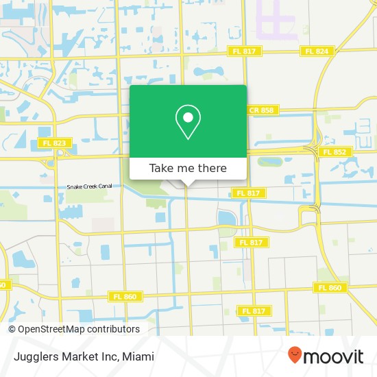 Jugglers Market Inc map