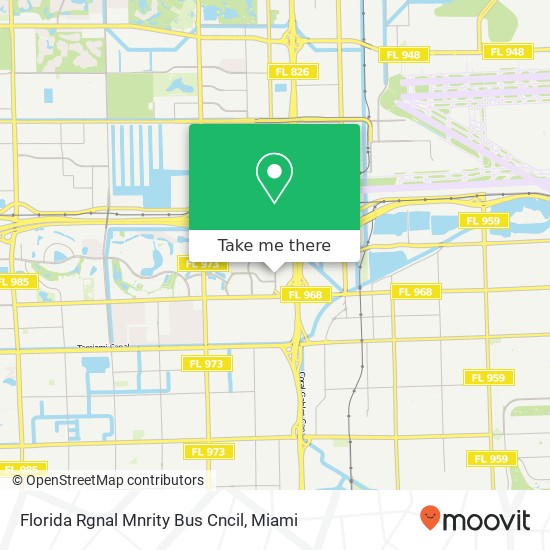 Mapa de Florida Rgnal Mnrity Bus Cncil