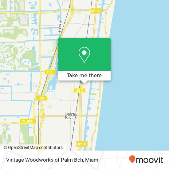 Vintage Woodworks of Palm Bch map