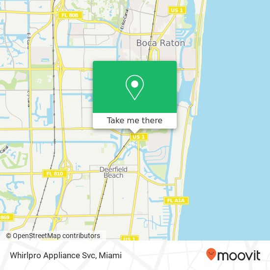 Mapa de Whirlpro Appliance Svc