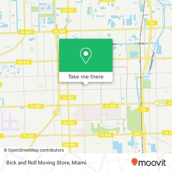 Bick and Roll Moving Store map