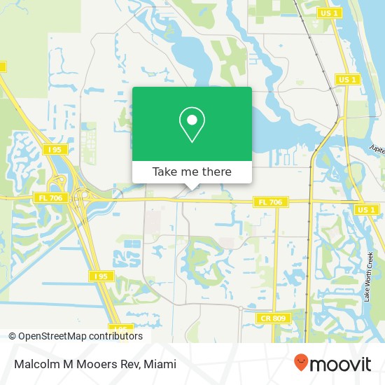 Mapa de Malcolm M Mooers Rev