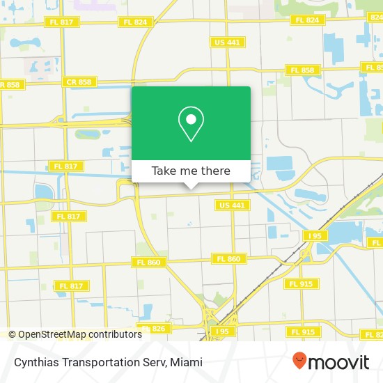 Cynthias Transportation Serv map