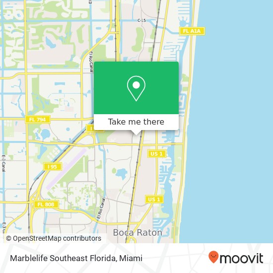 Marblelife Southeast Florida map