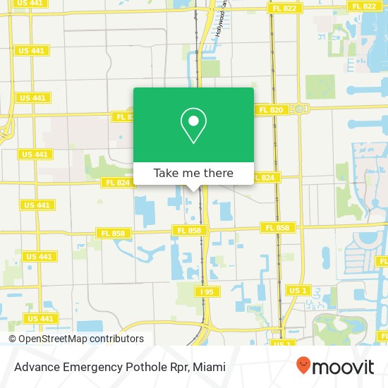 Mapa de Advance Emergency Pothole Rpr