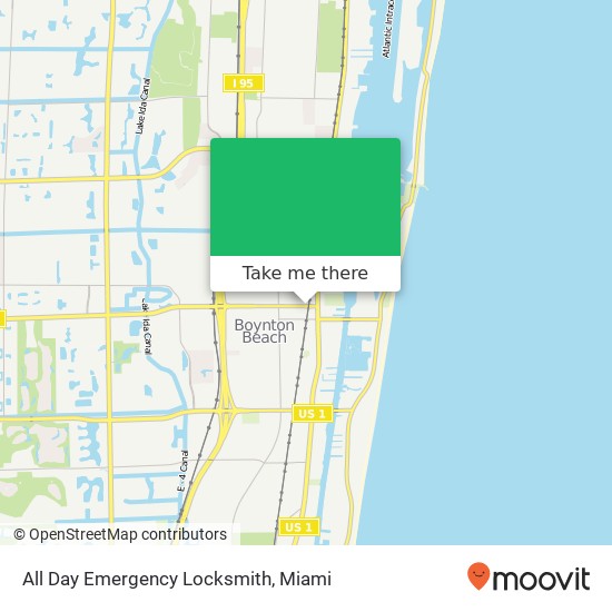 All Day Emergency Locksmith map