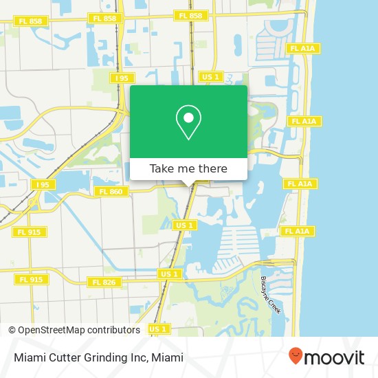 Mapa de Miami Cutter Grinding Inc