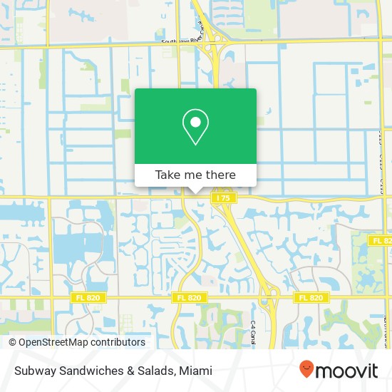 Mapa de Subway Sandwiches & Salads