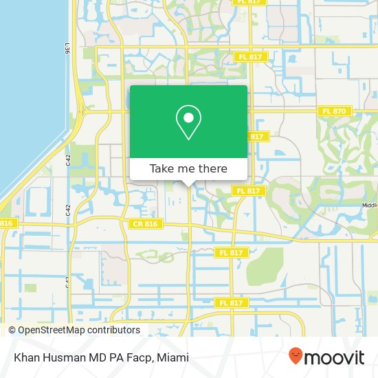 Khan Husman MD PA Facp map