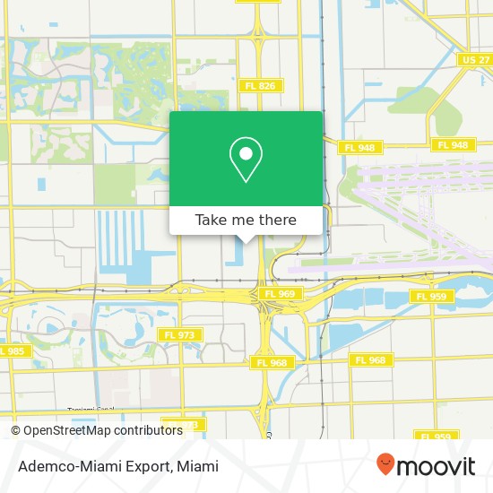 Mapa de Ademco-Miami Export