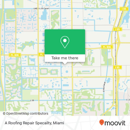 A Roofing Repair Specailty map