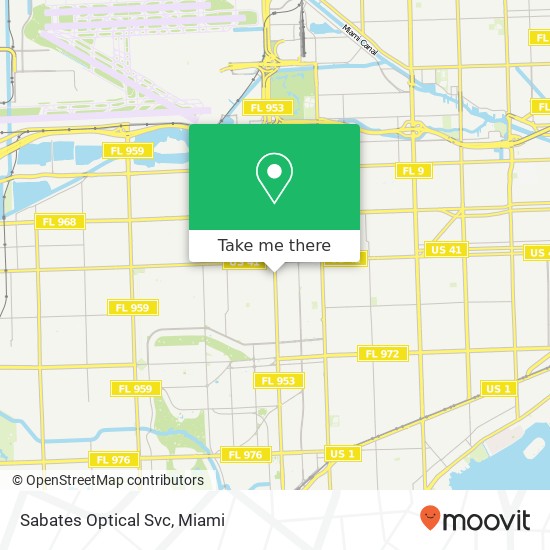 Sabates Optical Svc map