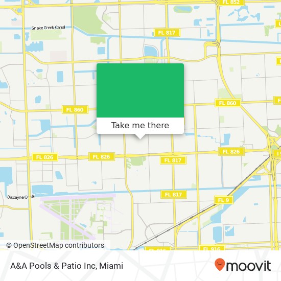 Mapa de A&A Pools & Patio Inc