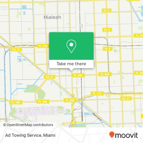 Ad Towing Service map