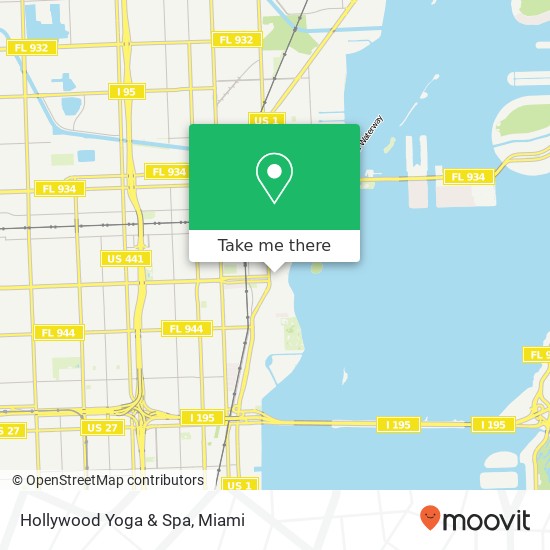 Mapa de Hollywood Yoga & Spa