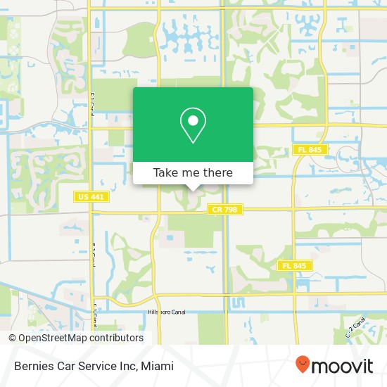 Mapa de Bernies Car Service Inc