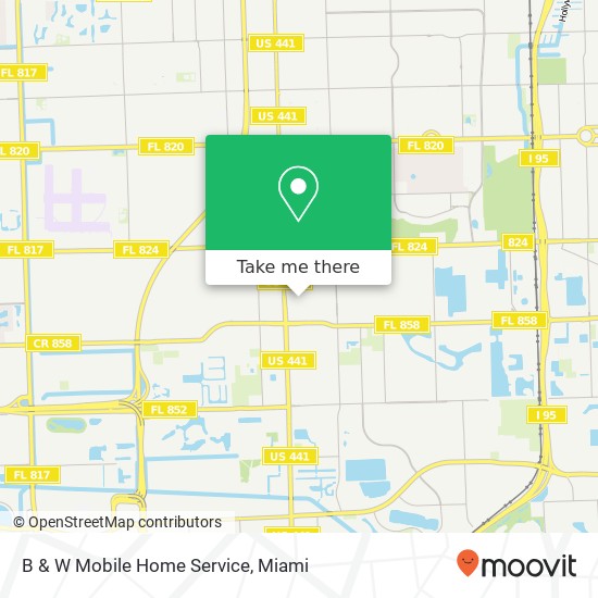 B & W Mobile Home Service map