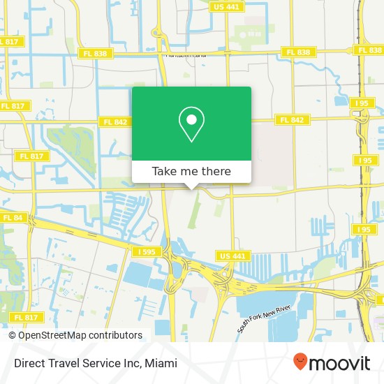 Direct Travel Service Inc map