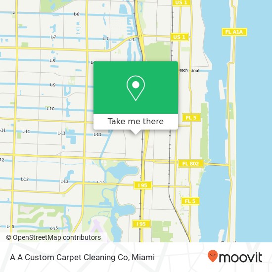 A A Custom Carpet Cleaning Co map