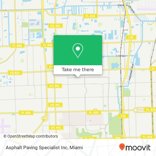 Mapa de Asphalt Paving Specialist Inc