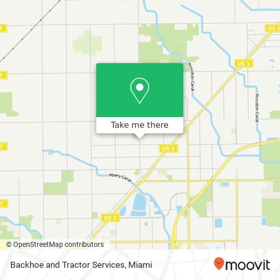 Backhoe and Tractor Services map