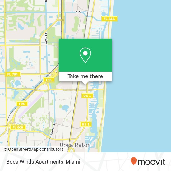 Boca Winds Apartments map