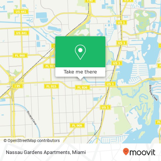 Mapa de Nassau Gardens Apartments